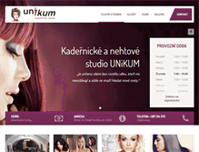 Tablet Screenshot of kadernictvi-unikum.cz